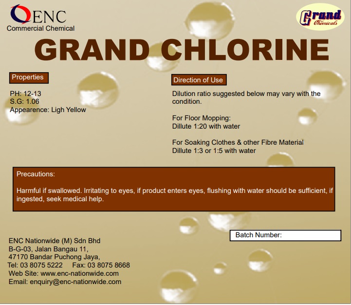 Chlorinated Detergent Cleaner